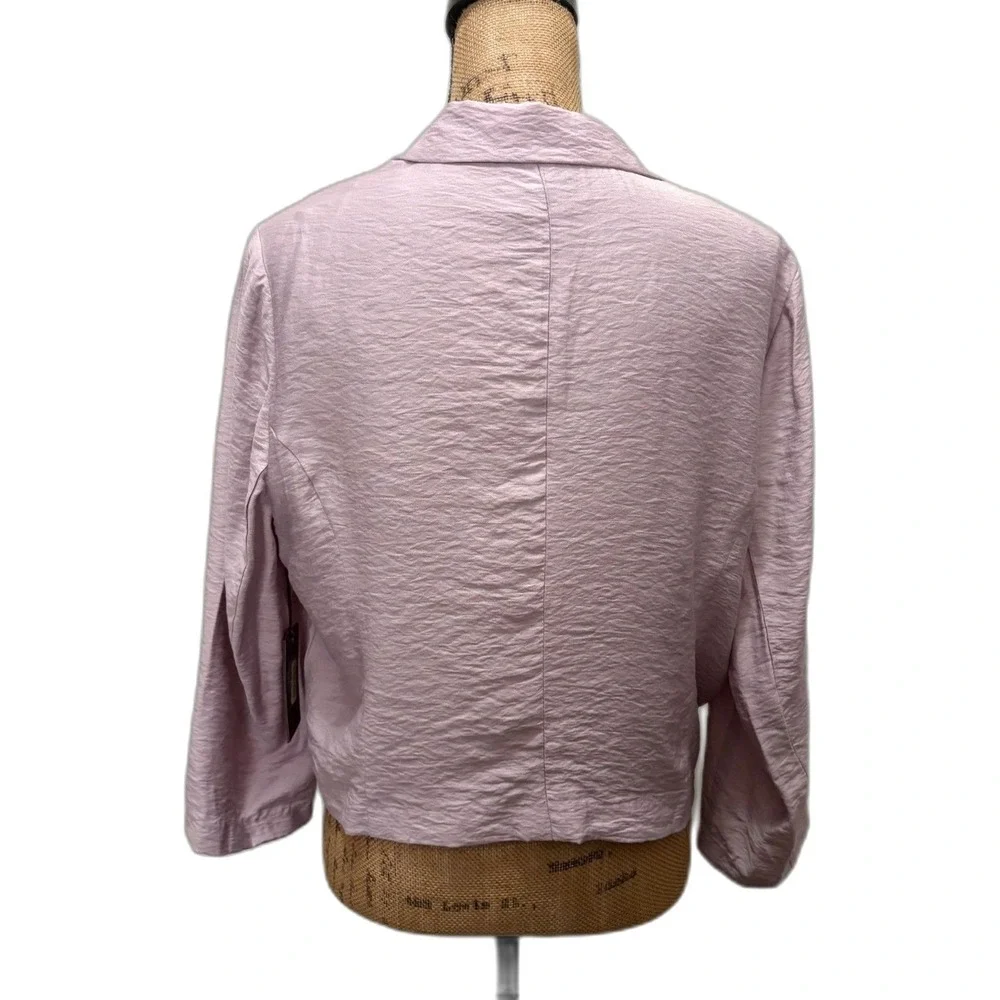 NWT Vince Camuto Tie Front Cropped Blazer Lilac Purple Pastel Office Size Large